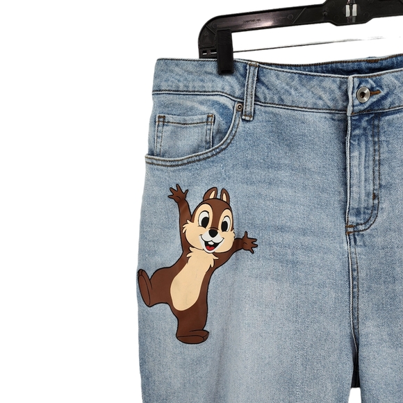 Disney Women's Plus Size Chip 'N Dale Mom Jeans - 16 - Picture 3 of 8